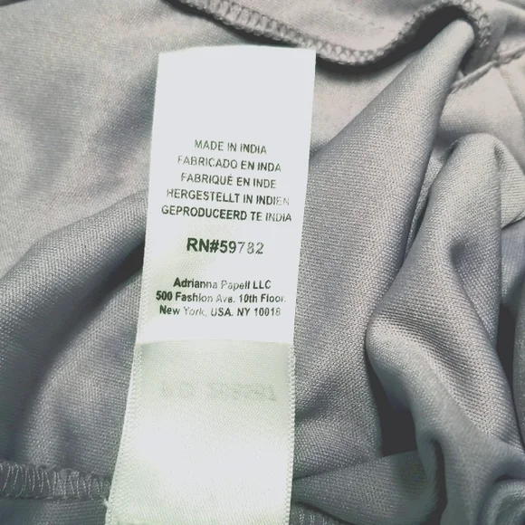 Adrianna Papell Lilac Gray Sequin Beaded long Dress - Picture 13 of 14